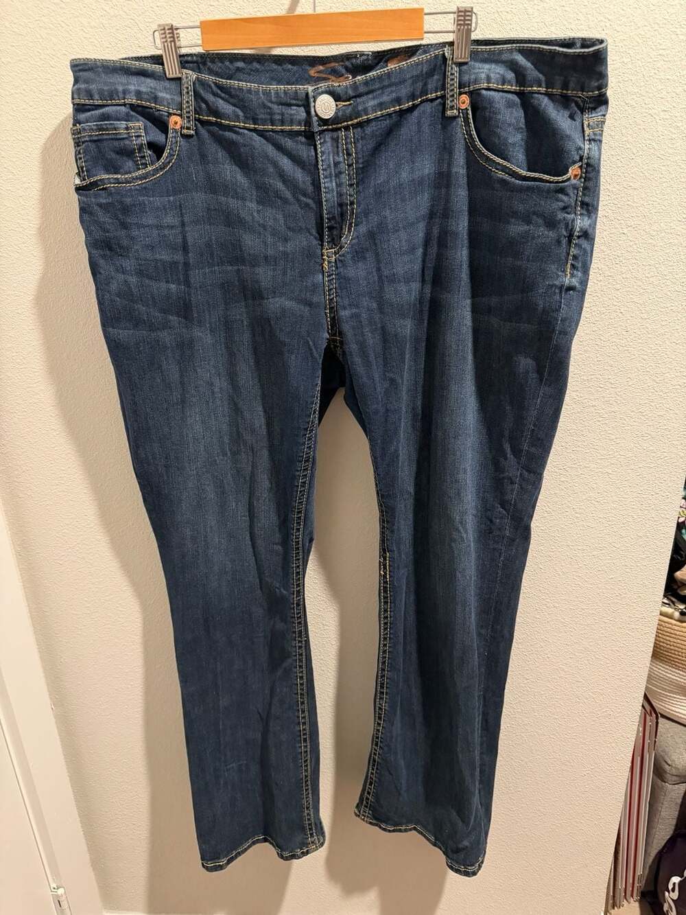 Seven7 Women's Tummyless High Rise Slimming Control Panel Skinny Jeans (Mckay, 6